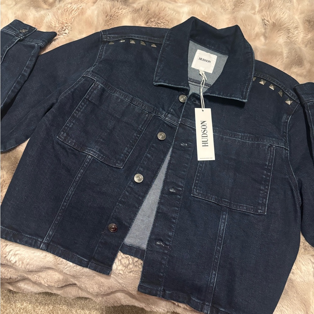 Hudson Jeans Spring  Blue Soft Pants Shirt Denim Jacket